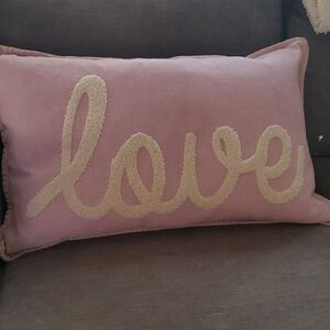 Pink 'Love' Accent Pillow
